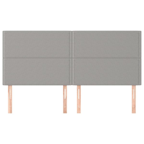 Testiere 4 Pz Grigio Chiaro 100x5x78/88 Cm In Tessuto - Image 3
