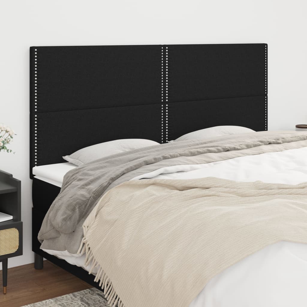 Testiere 4 Pz Nero 100x5x78/88 Cm In Tessuto