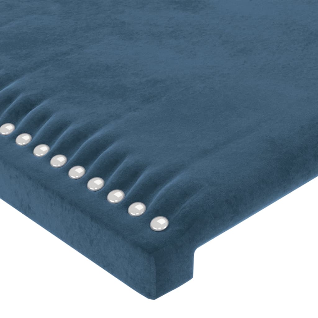 Testiera 2 Pz Blu Scuro 90x5x78/88 Cm In Velluto - Image 4