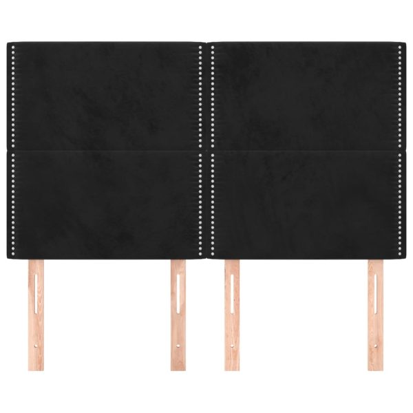 Testiere 4 Pz Nere 72x5x78/88 Cm In Velluto - Image 3