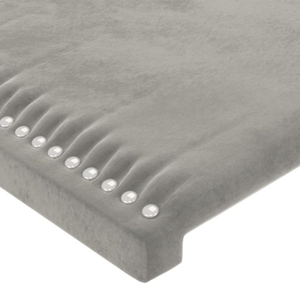 Testiere 4 Pz Grigio Chiaro 100x5x78/88 Cm In Velluto - Image 4