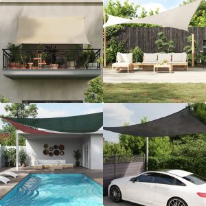 Vela Parasole 160 G/m² Rossa 3,5x5 M In Hdpe