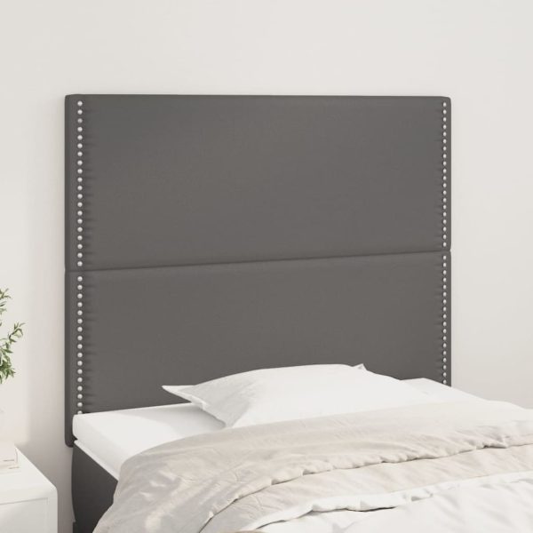 Testiere 2 Pz Grigie 100x5x78/88 Cm In Similpelle