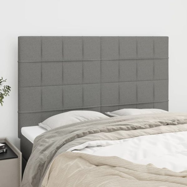 Testiere 4 Pz Grigio Scuro 72x5x78/88 Cm In Tessuto