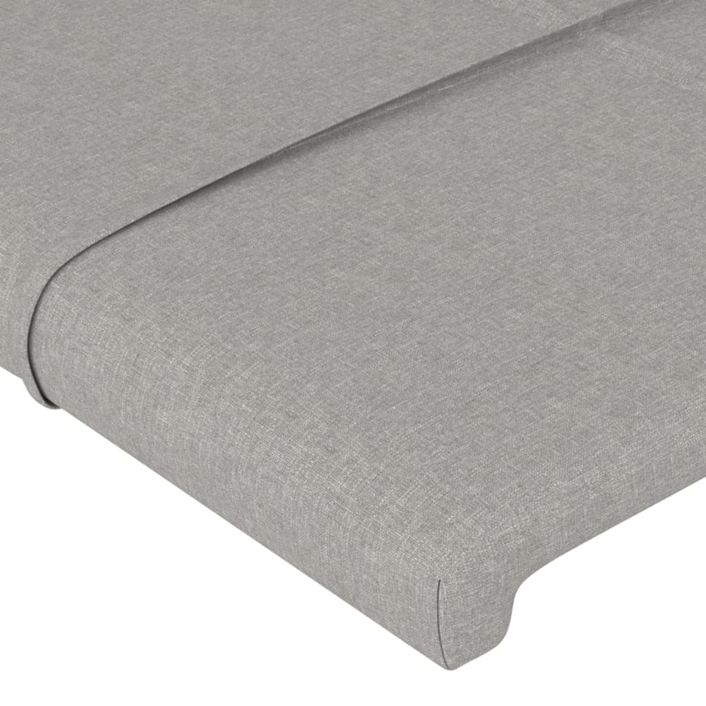 Testiera 4 Pz Grigio Chiaro 80x5x78/88 Cm In Tessuto - Image 4