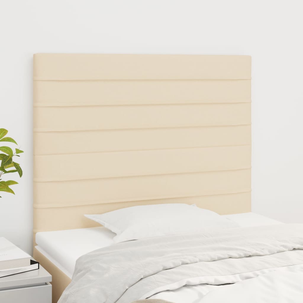 Testiera 2 Pz Crema 80x5x78/88 Cm In Tessuto