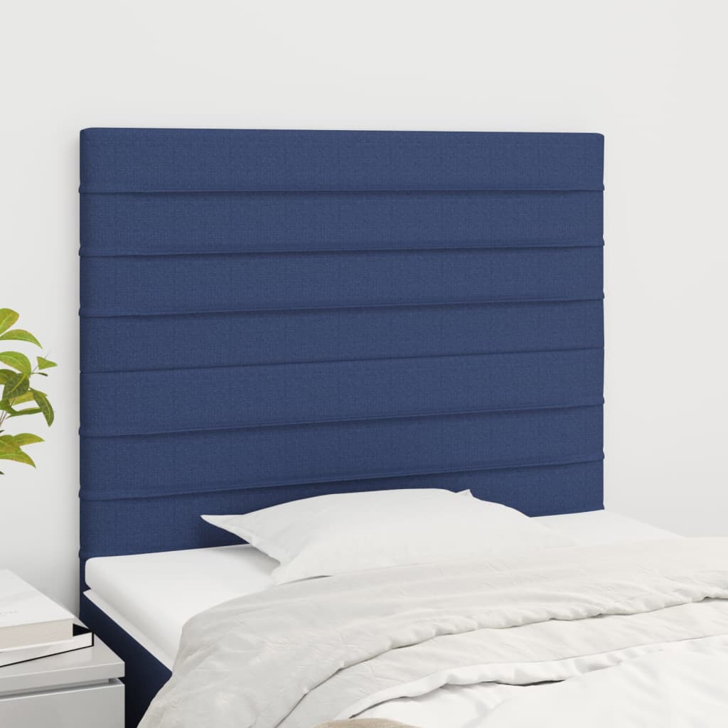 Testiera 2 Pz Blu 90x5x78/88 Cm In Tessuto