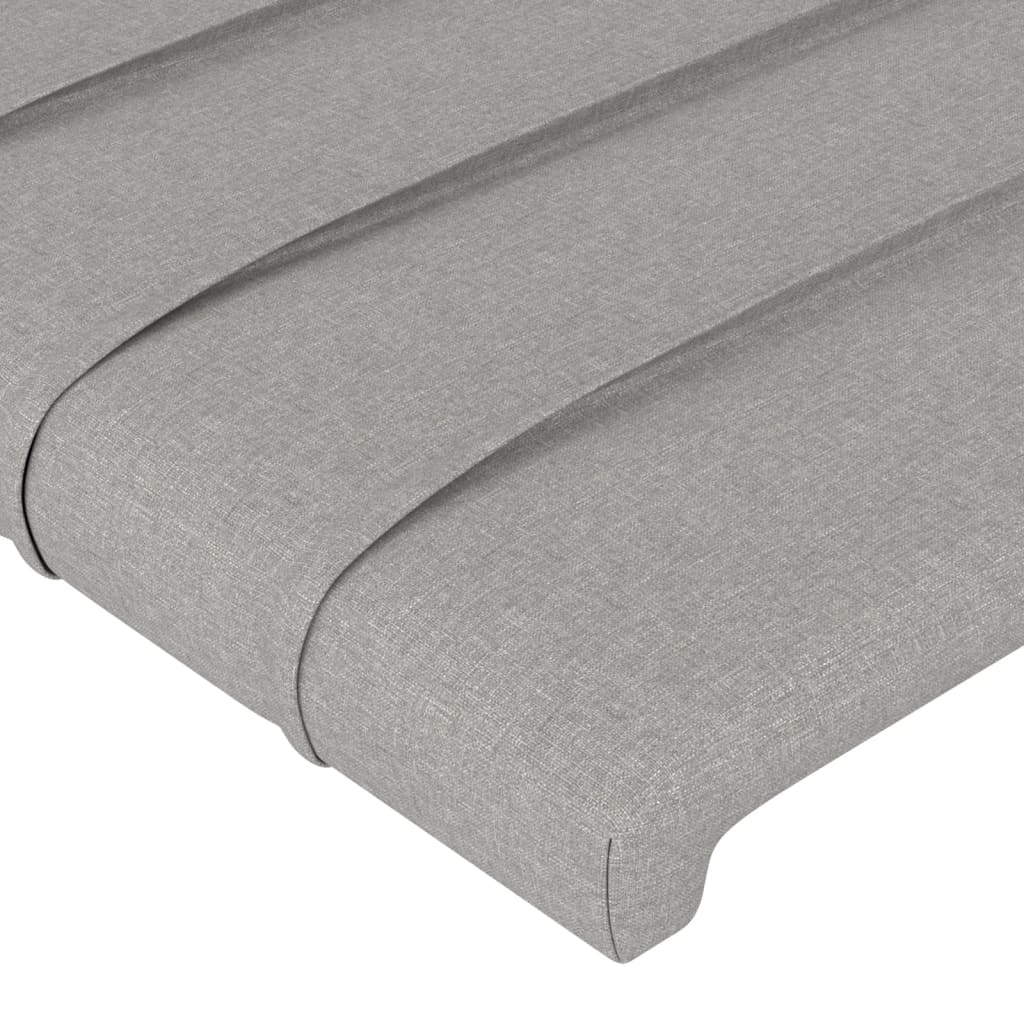 Testiera 4 Pz Grigio Chiaro 90x5x78/88 Cm In Tessuto - Image 4