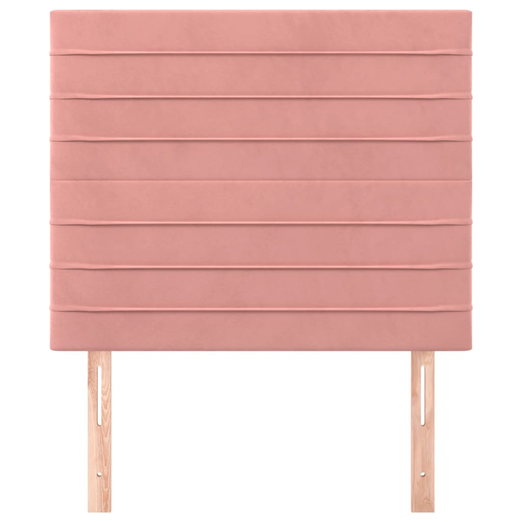 Testiera 2 Pz Rosa 80x5x78/88 Cm In Velluto - Image 3