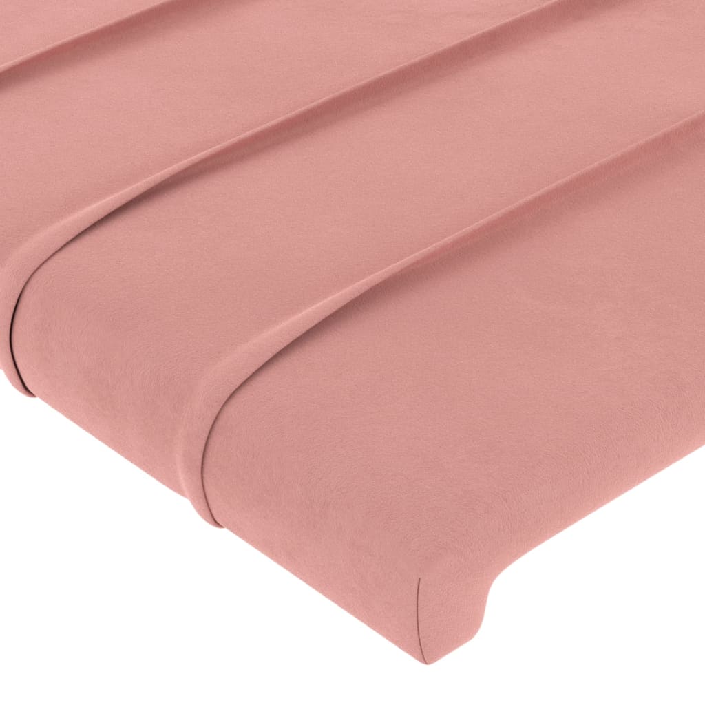 Testiera 2 Pz Rosa 80x5x78/88 Cm In Velluto - Image 4