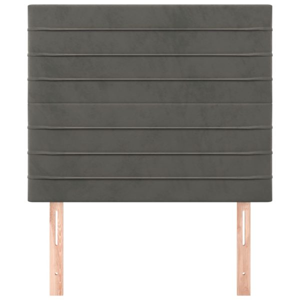 Testiere 2 Pz Grigio Scuro 100x5x78/88 Cm In Velluto - Image 3