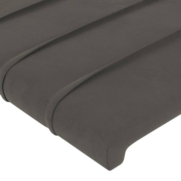 Testiere 2 Pz Grigio Scuro 100x5x78/88 Cm In Velluto - Image 4
