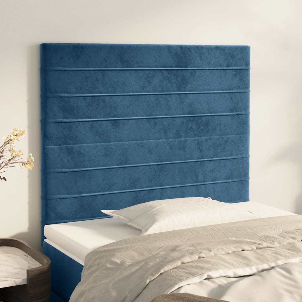 Testiere 2 Pz Blu Scuro 100x5x78/88 Cm In Velluto