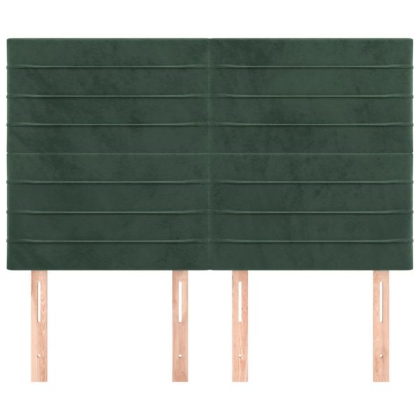 Testiere 4 Pz Verde Scuro 72x5x78/88 Cm In Velluto - Image 3