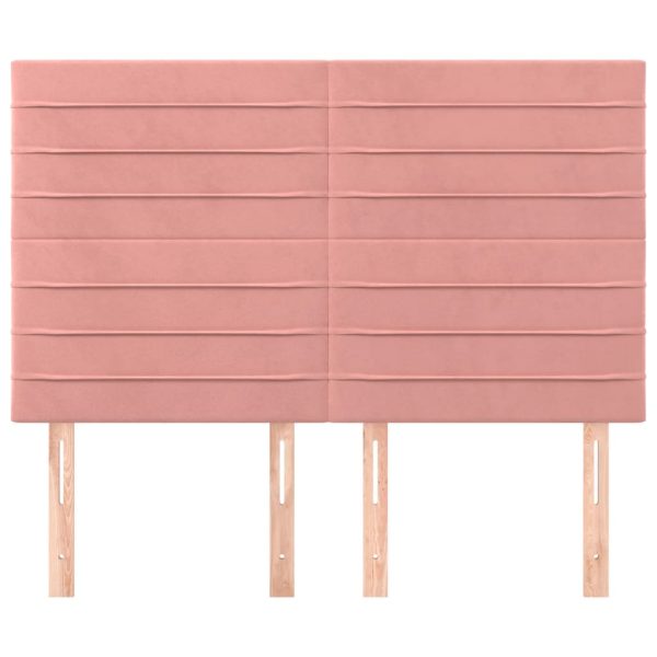 Testiere 4 Pz Rosa 72x5x78/88 Cm In Velluto - Image 3