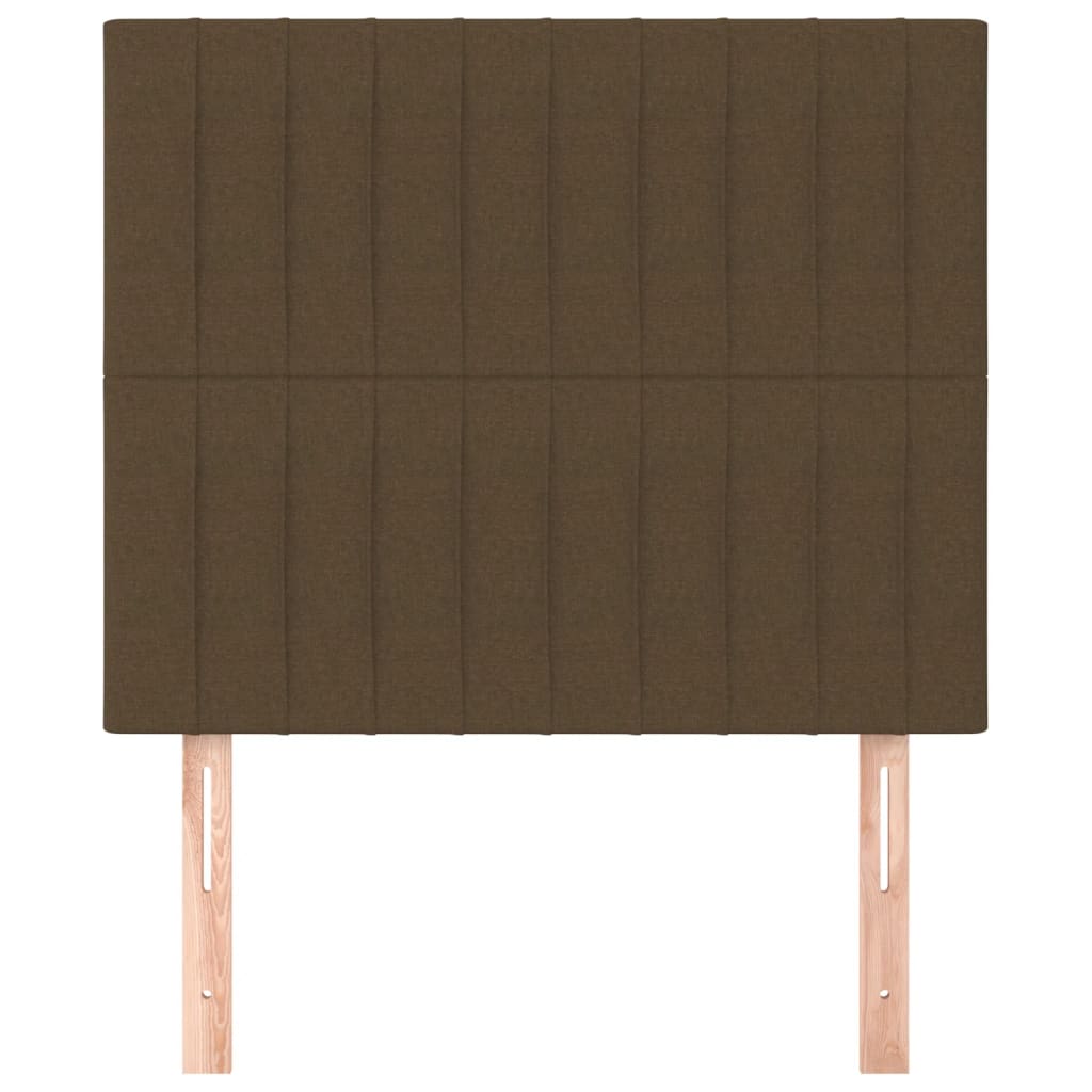 Testiera 2 Pz Marrone Scuro 90x5x78/88 Cm In Tessuto - Image 3