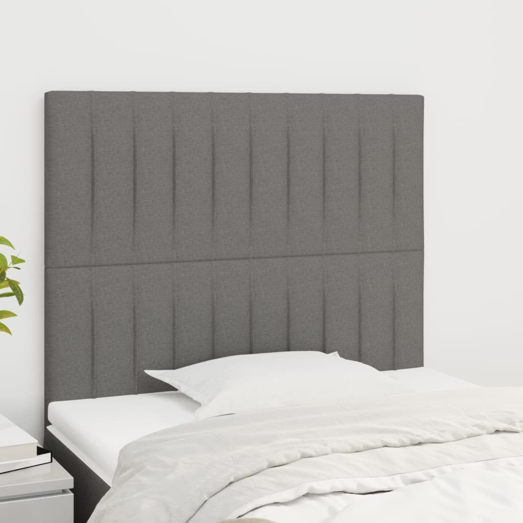 Testiere 2 Pz Grigio Scuro 100x5x78/88 Cm In Tessuto