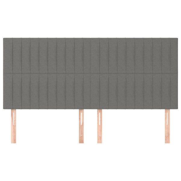 Testiere 4 Pz Grigio Scuro 100x5x78/88 Cm In Tessuto - Image 3