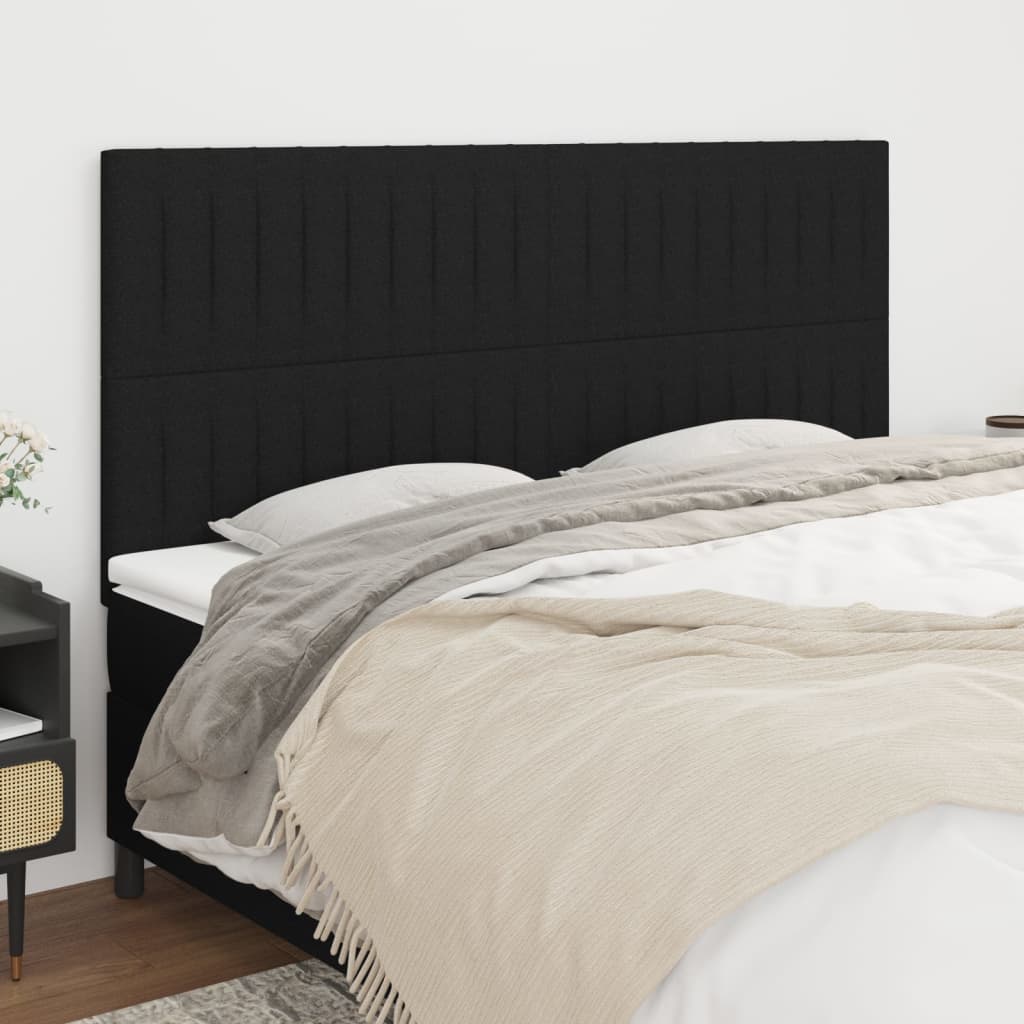 Testiere 4 Pz Nero 100x5x78/88 Cm In Tessuto