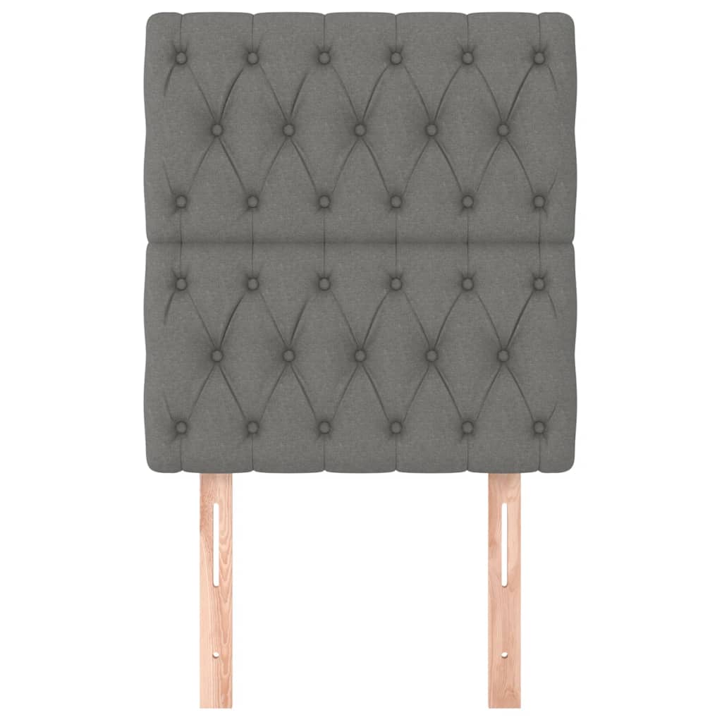 Testiera 2 Pz Grigio Scuro 80 X 7 X 78/88 Cm In Tessuto - Image 3