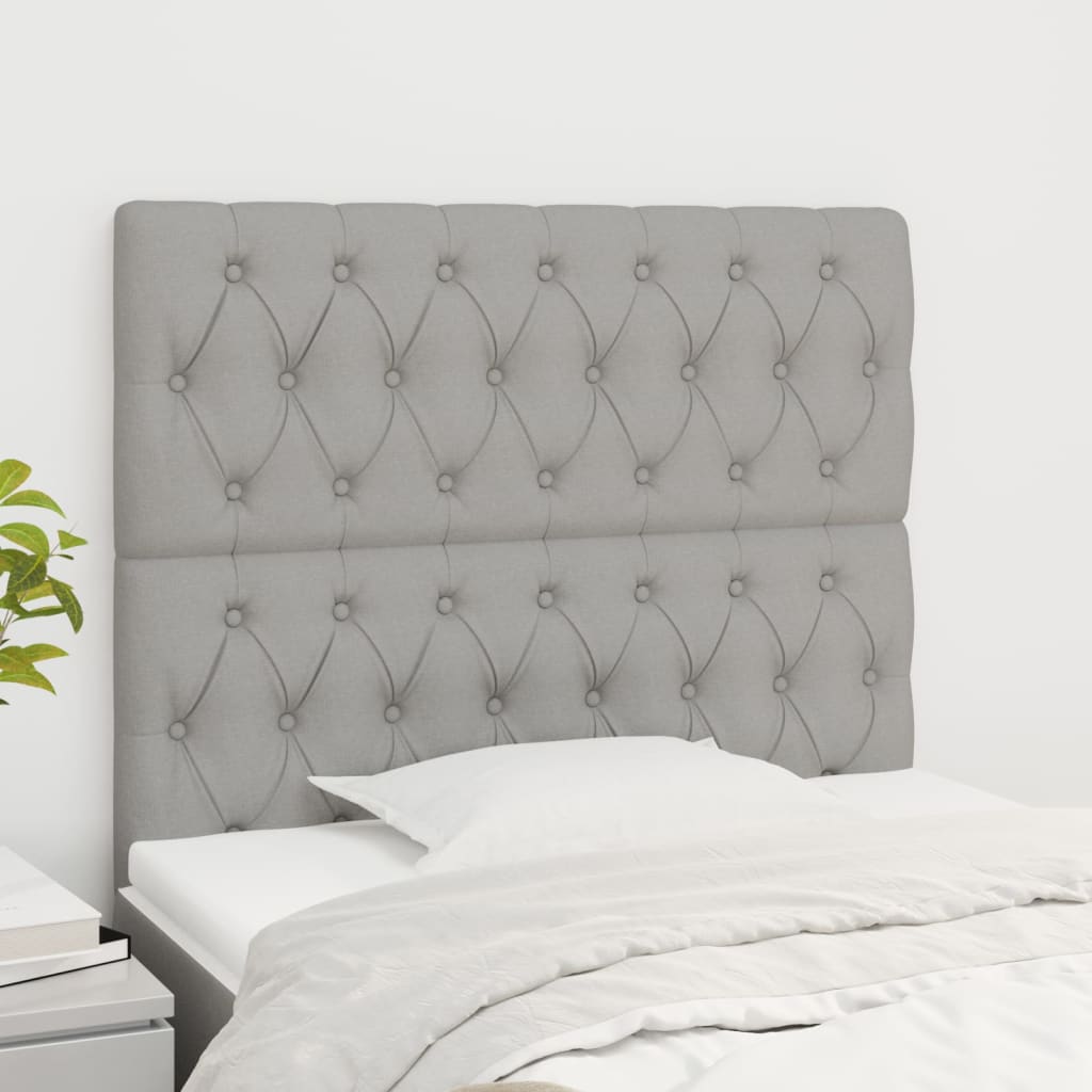Testiere 2 Pz Grigio Chiaro 100x7x78/88 Cm In Tessuto