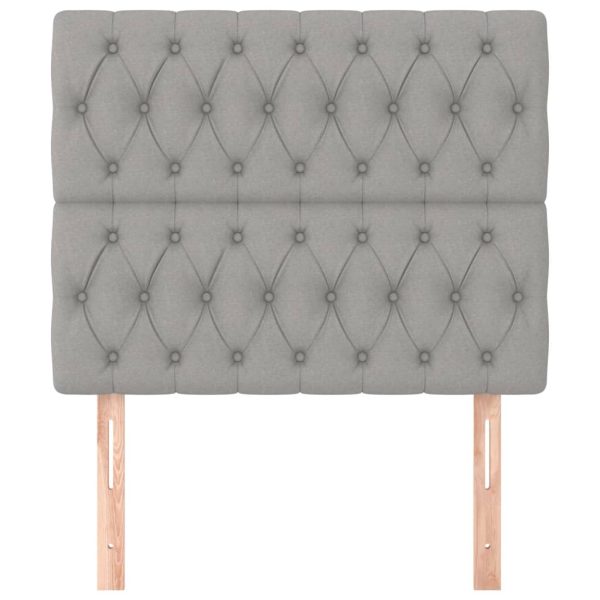 Testiere 2 Pz Grigio Chiaro 100x7x78/88 Cm In Tessuto - Image 3