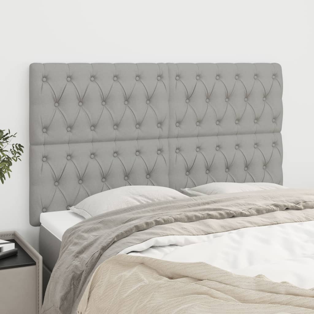 Testiere 4 Pz Grigio Chiaro 72x7x78/88 Cm In Tessuto