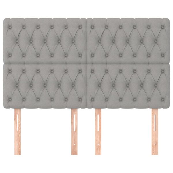 Testiere 4 Pz Grigio Chiaro 72x7x78/88 Cm In Tessuto - Image 3