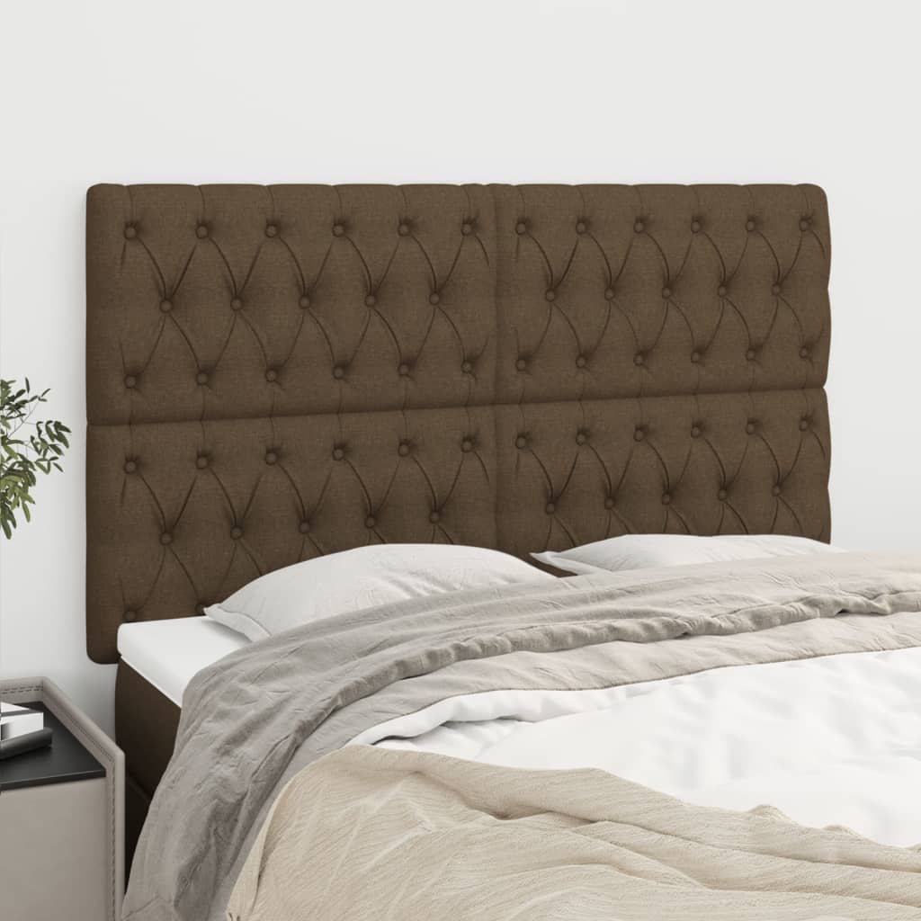 Testiere 4 Pz Marrone Scuro 72 X 7 X 78/88 Cm In Tessuto