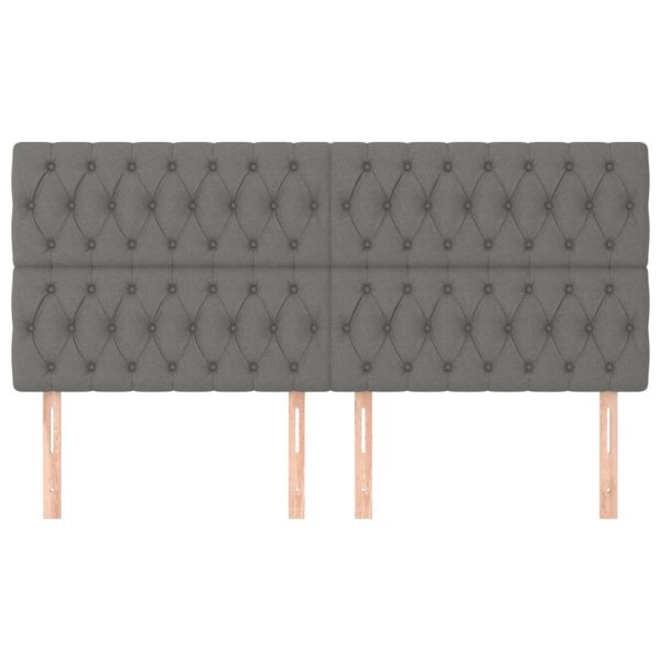Testiere 4 Pz Grigio Scuro 100x7x78/88 Cm In Tessuto - Image 3