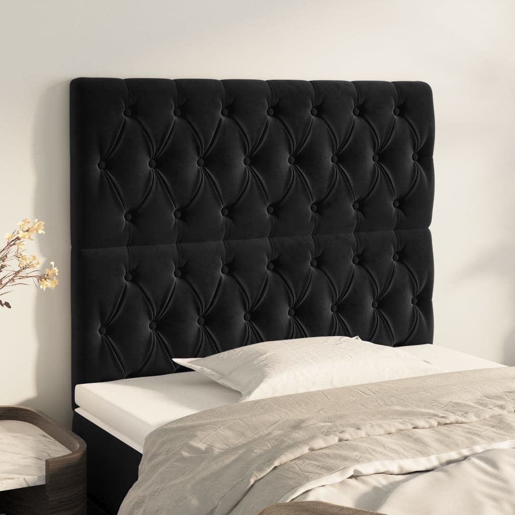 Testiere 2 Pz Nero 100 X 7 X 78/88 Cm In Velluto