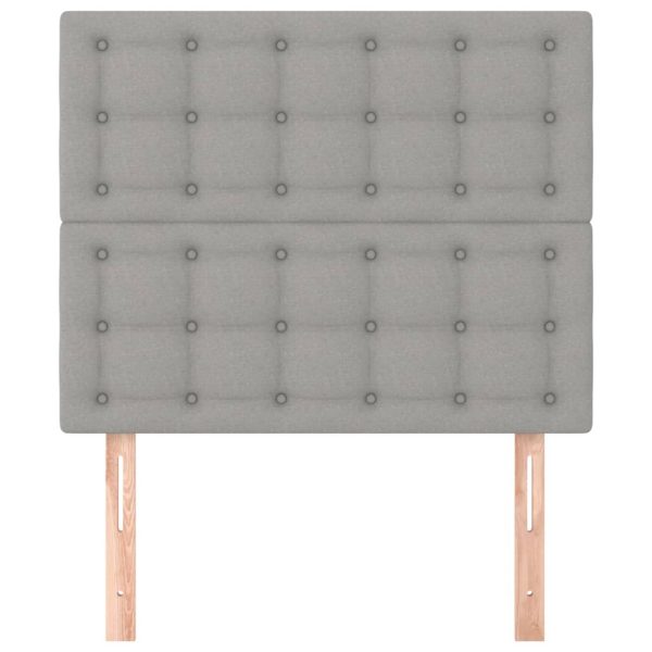 Testiere 2 Pz Grigio Chiaro 100x5x78/88 Cm In Tessuto - Image 3