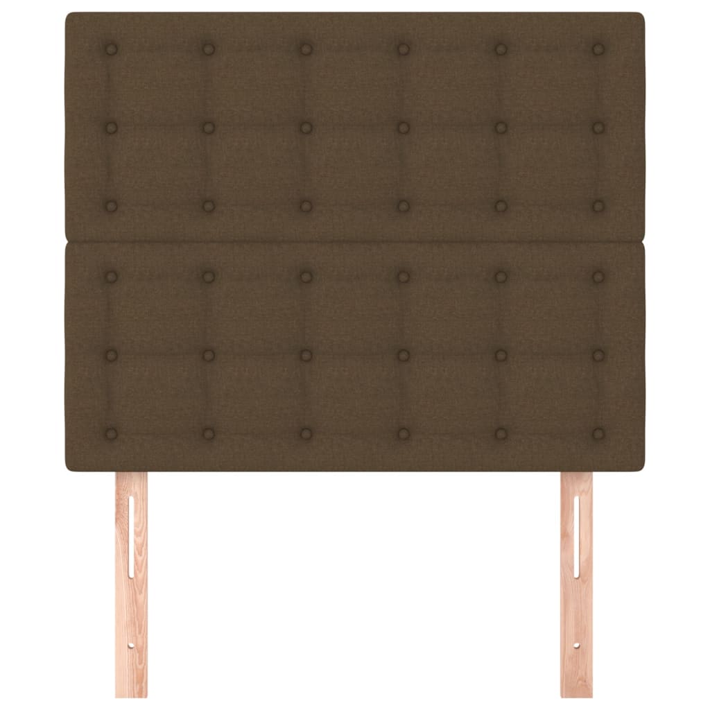 Testiera 2 Pz Marrone Scuro 100x5x78/88 Cm In Tessuto - Image 3