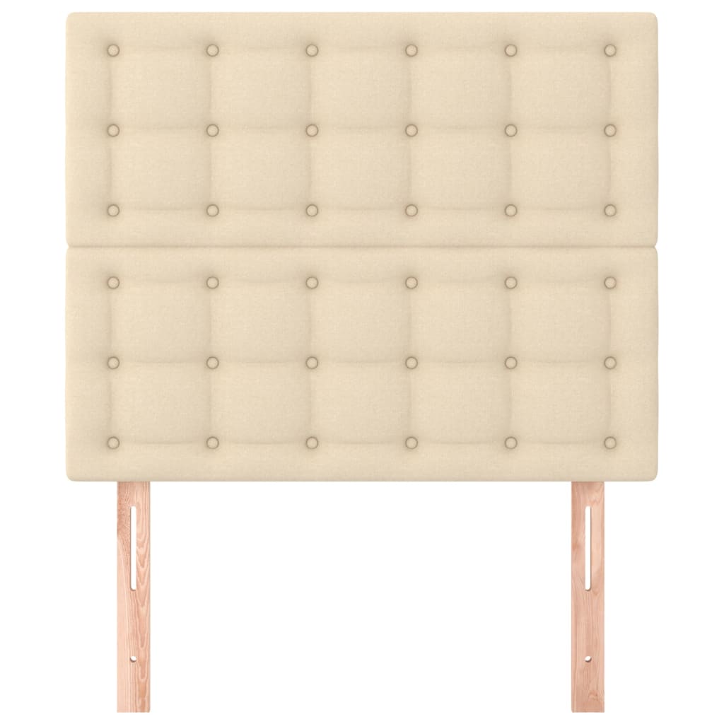 Testiera 2 Pz Crema 100x5x78/88 Cm In Tessuto - Image 3