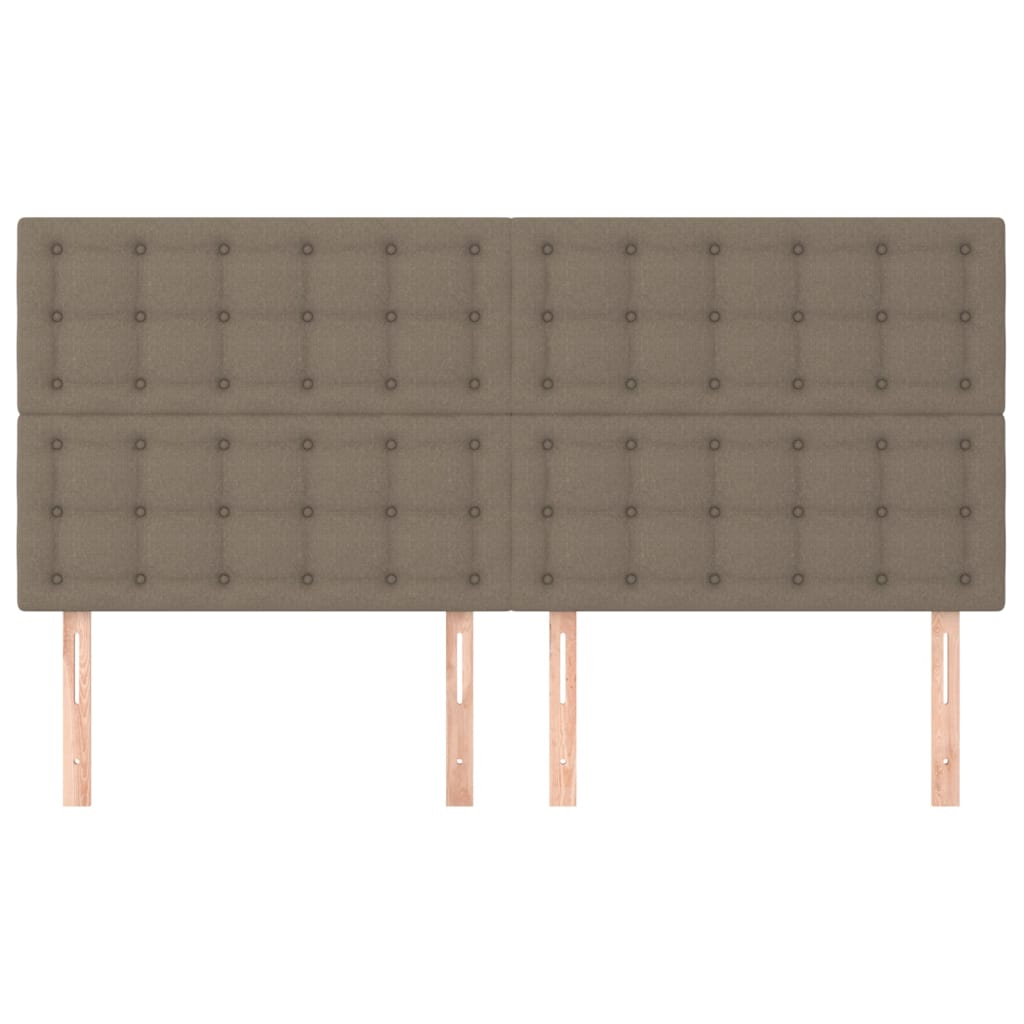 Testiera 4 Pz Tortora 90x5x78/88 Cm In Tessuto - Image 3