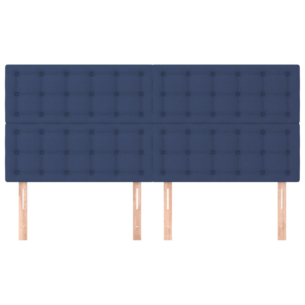 Testiera 4 Pz Blu 90x5x78/88 Cm In Tessuto - Image 3