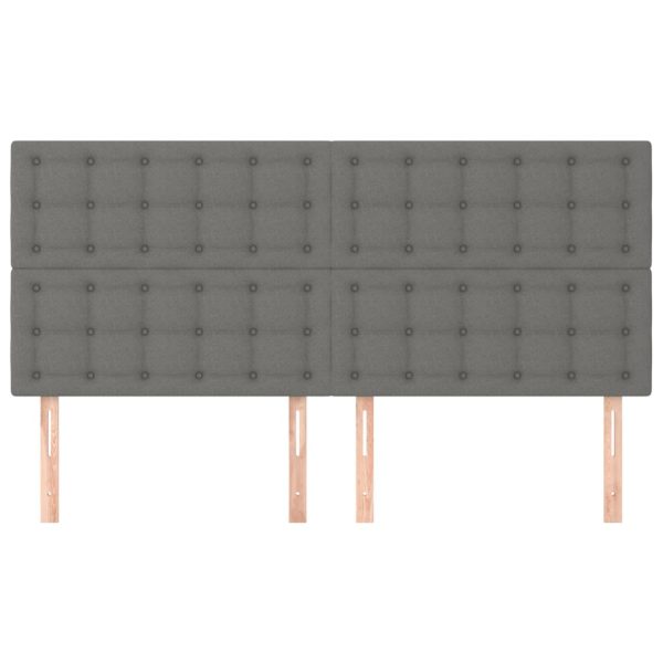 Testiere 4 Pz Grigio Scuro 100x5x78/88 Cm In Tessuto - Image 3