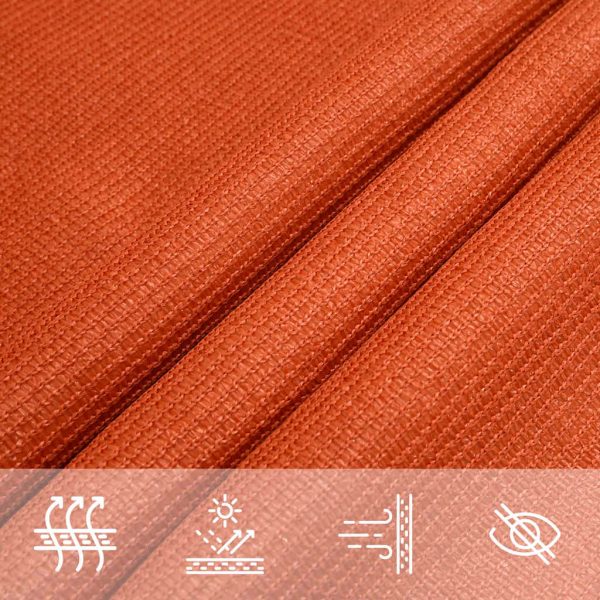 Vela Parasole 160 G/m² Rettangolare Arancione 3x4,5 M In Hdpe - Image 5