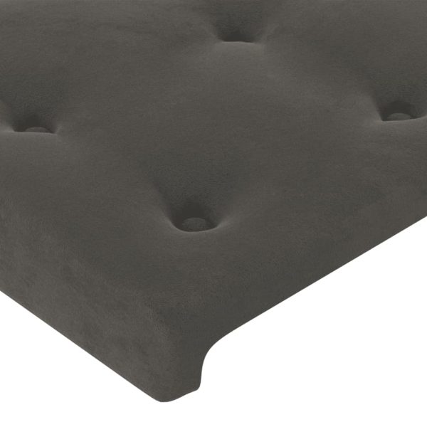 Testiere 2 Pz Grigio Scuro 100x5x78/88 Cm In Velluto - Image 4