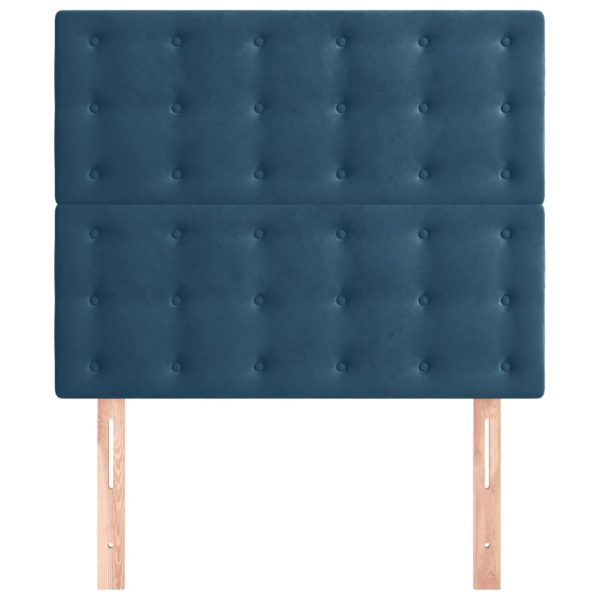 Testiere 2 Pz Blu Scuro 100x5x78/88 Cm In Velluto - Image 3