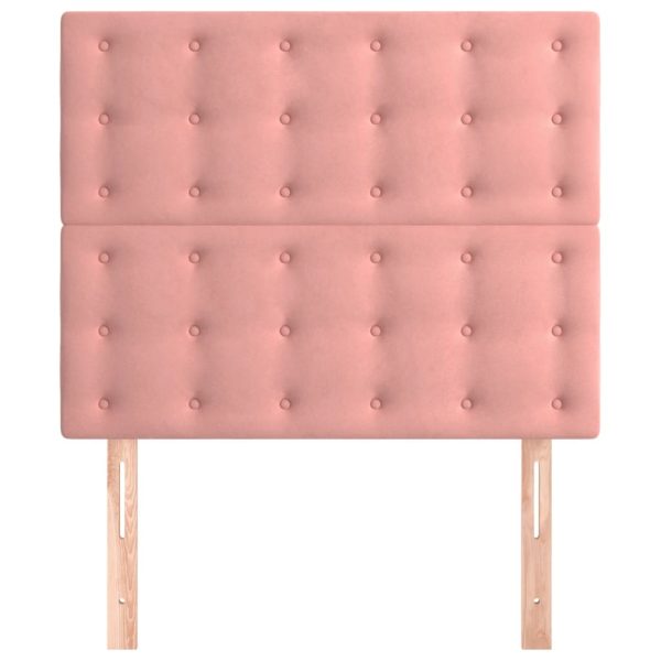Testiere 2 Pz Rosa 100x5x78/88 Cm In Velluto - Image 3
