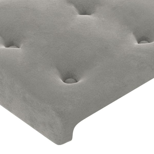 Testiere 4 Pz Grigio Chiaro 72x5x78/88 Cm In Velluto - Image 4