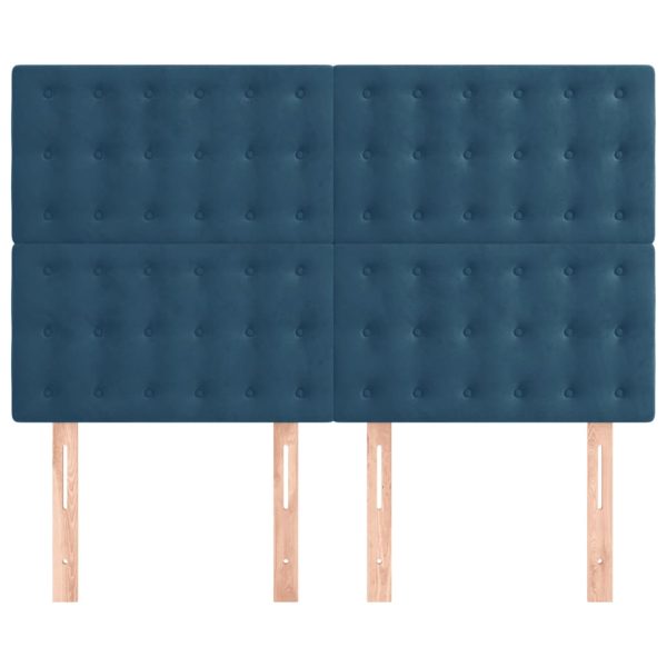 Testiere 4 Pz Blu Scuro 72x5x78/88 Cm In Velluto - Image 3