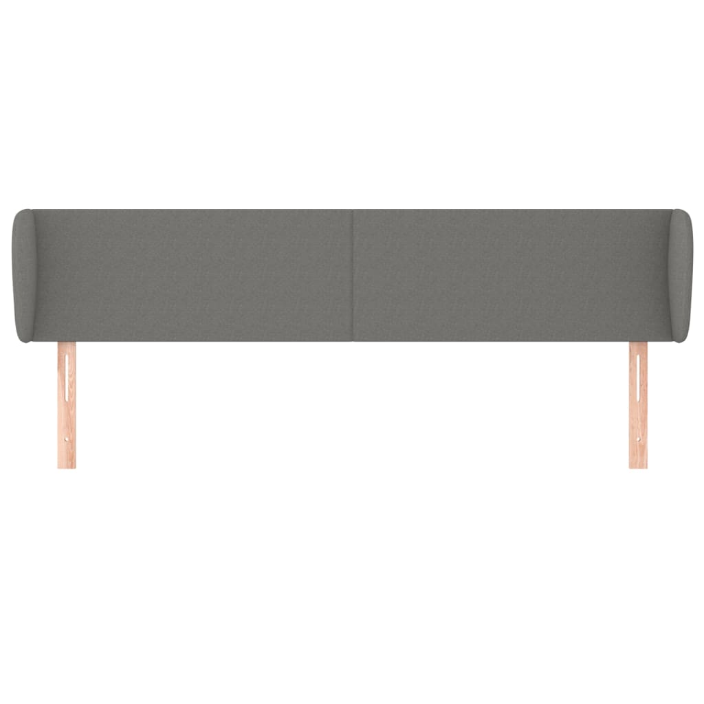 Testiera Ad Orecchio Grigio Scuro 183x23x78/88 Cm In Tessuto - Image 3