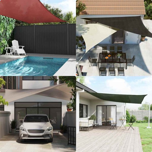 Vela Parasole 160 G/m² Rettangolare Arancione 6x7 M In Hdpe - Image 3