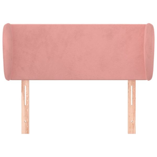 Testiera Ad Orecchio Rosa 103x23x78/88 Cm In Velluto - Image 3
