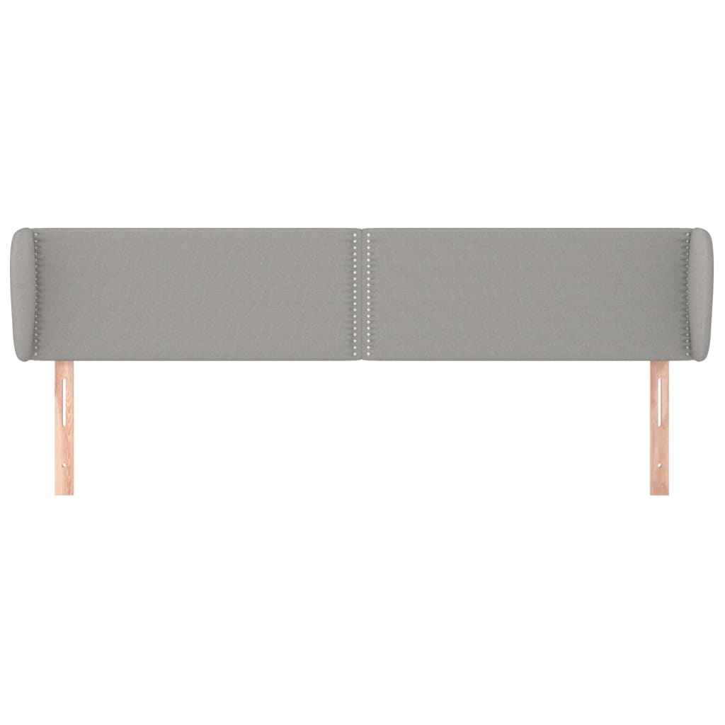 Testiera Ad Orecchio Grigio Chiaro 163x23x78/88 Cm In Tessuto - Image 3