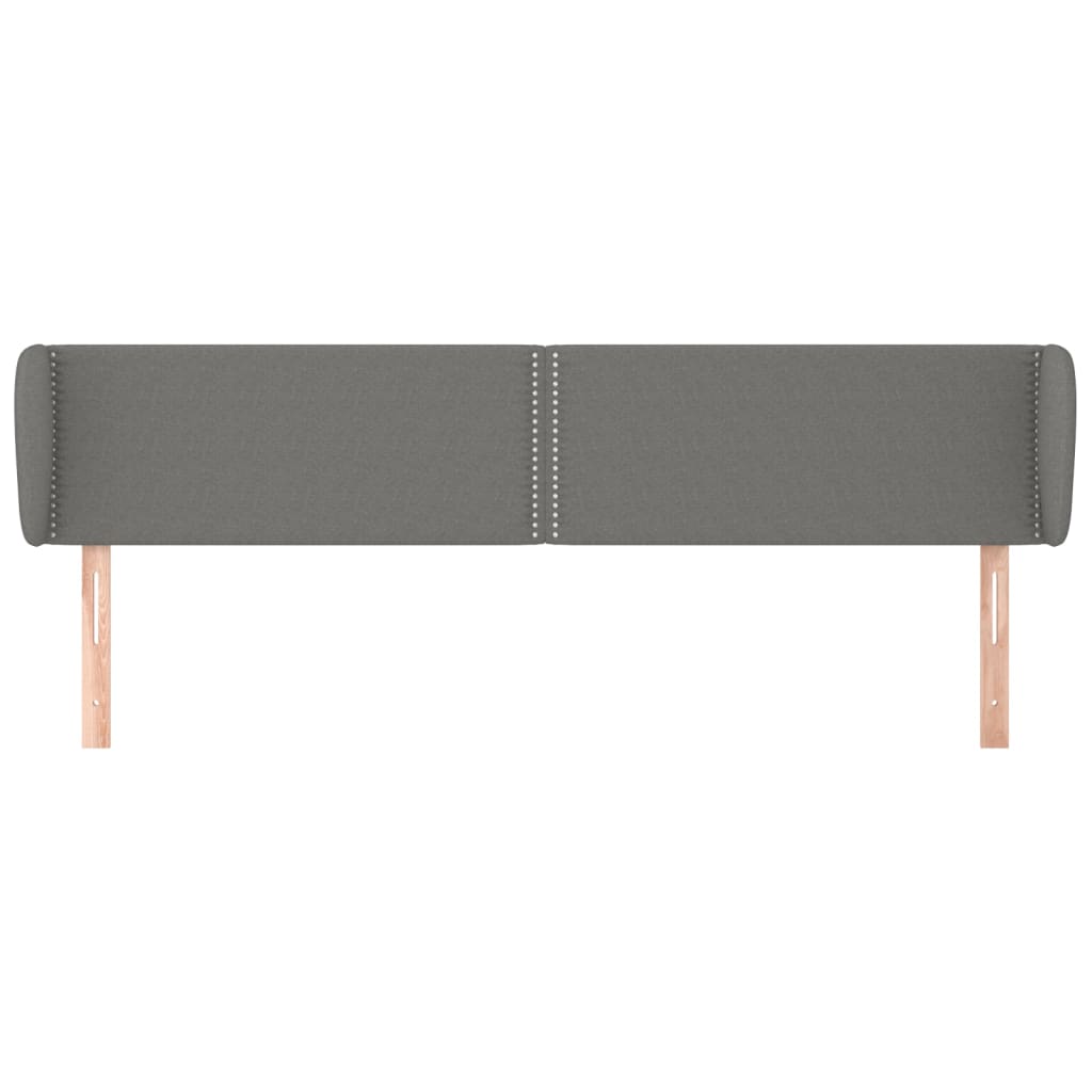Testiera Ad Orecchio Grigio Scuro 183x23x78/88 Cm In Tessuto - Image 3