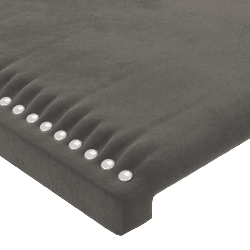 Testiera Ad Orecchio Grigio Scuro 83x23x78/88 Cm In Velluto - Image 5