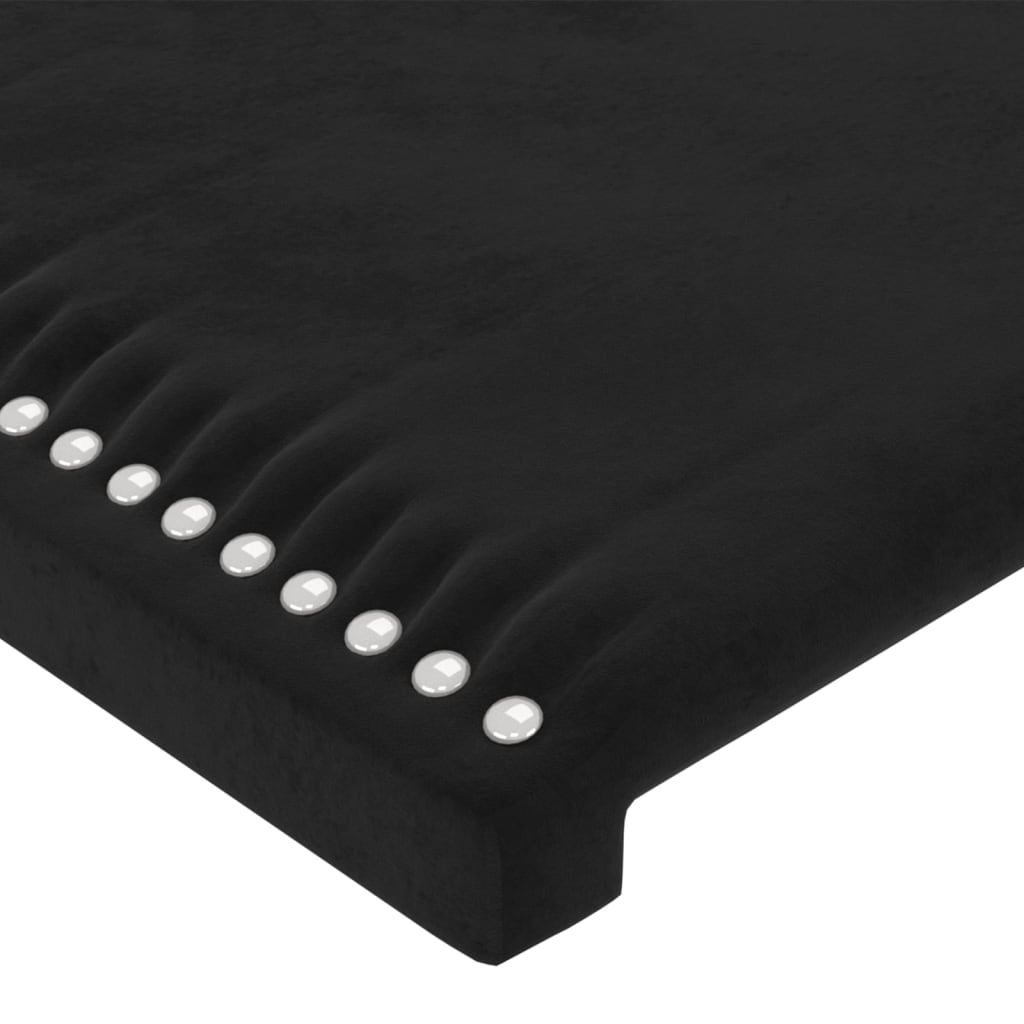 Testiera Ad Orecchio Nera 203x23x78/88 Cm In Velluto - Image 5